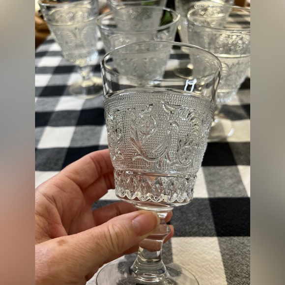 6 - Sandwich Clear Tall Water Goblets by Duncan Miller - Picture 4 of 7